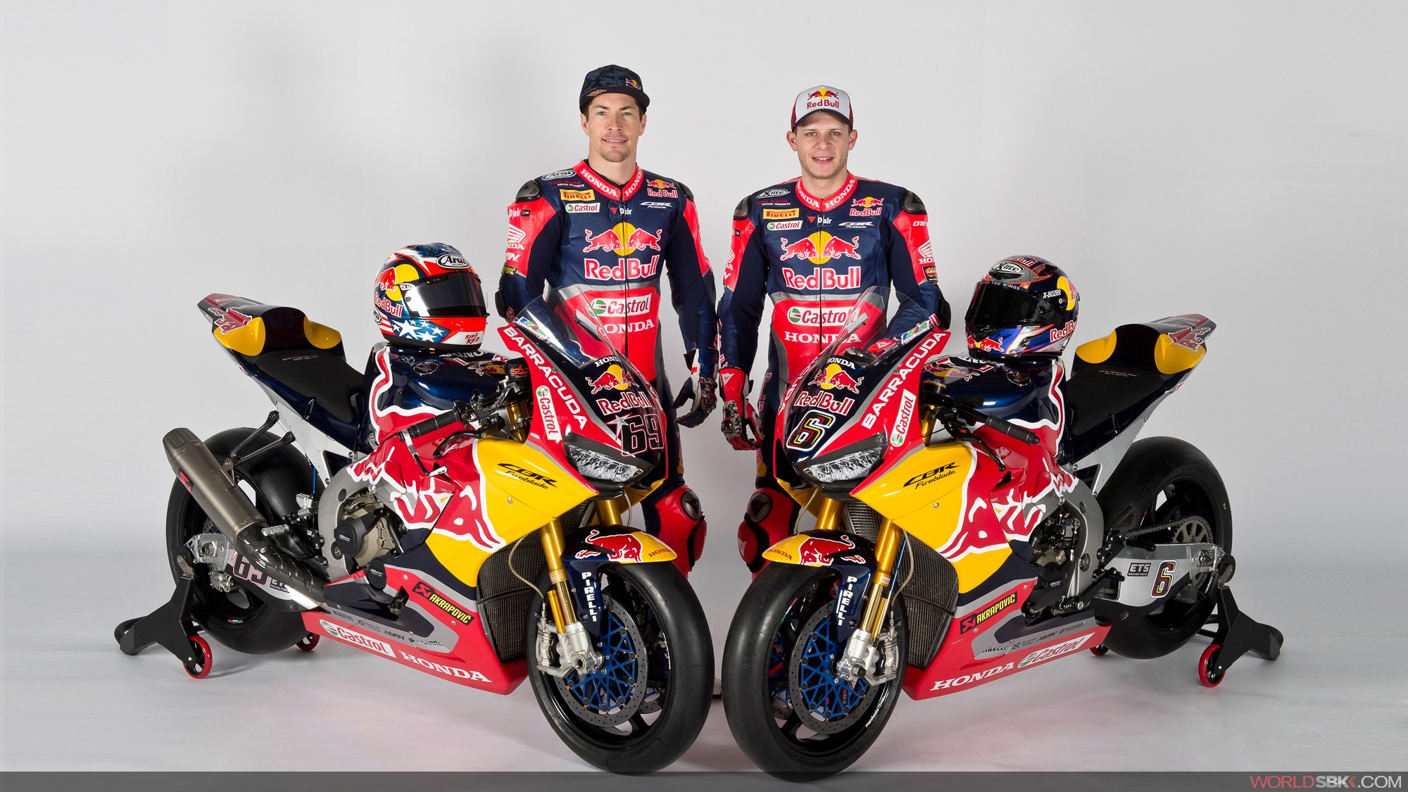 Nicky Hayden e Stefan Bradl, piloti del team Red Bull Honda World Superbike, foto: worldsbk.com