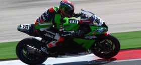 Sykes from Checa as a new track best lap time is set