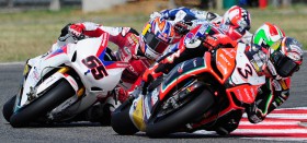 Aprilia from Honda and BMW in race two