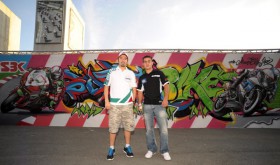 Biaggi und Haslam im Graffiti Stil