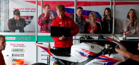 Honda customers welcome in Portimao Superbike garage