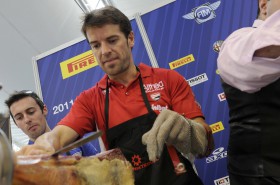 Carlos Checa cooking
