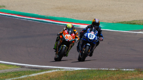 Matteo Vannucci, AG Motorsport Italia Yamaha, Dirk Geiger, Freudenberg KTM - Paligo Racing, Imola RACE 1