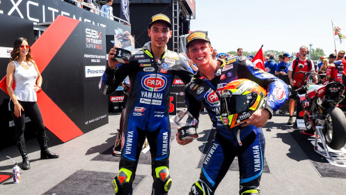 Toprak Razgatlioglu, Andrea Locatelli, Pata Yamaha Prometeon WorldSBK, Imola Tissot Superpole RACE